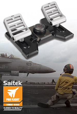Versatile Combat-Style Rudder Pedals