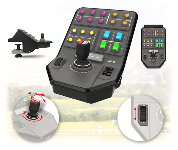 Heavy Equipment Wheel, Pedals and Side Panel Control Deck Bundle for PC